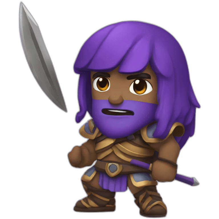 Purple headed warrior emoji