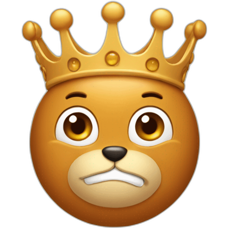 chat roux avec une couronne emoji