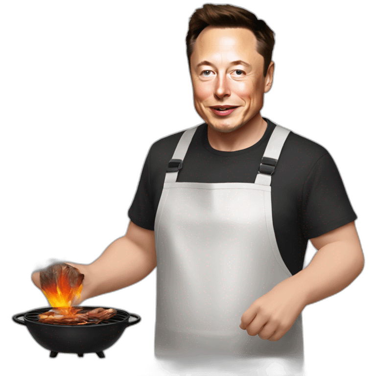 elon musk making an argentinian asado emoji