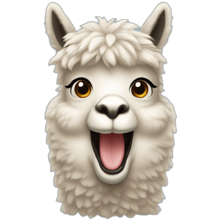 laughing-alpaca face emoji