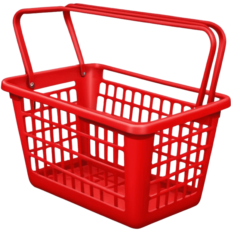 red empty shopping basket emoji