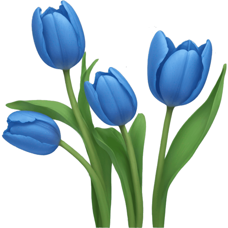 Blue tulips emoji