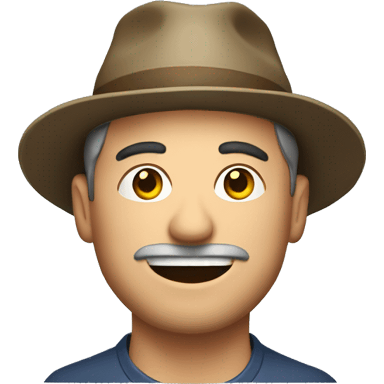 40yo man with hat holding a filament roll emoji