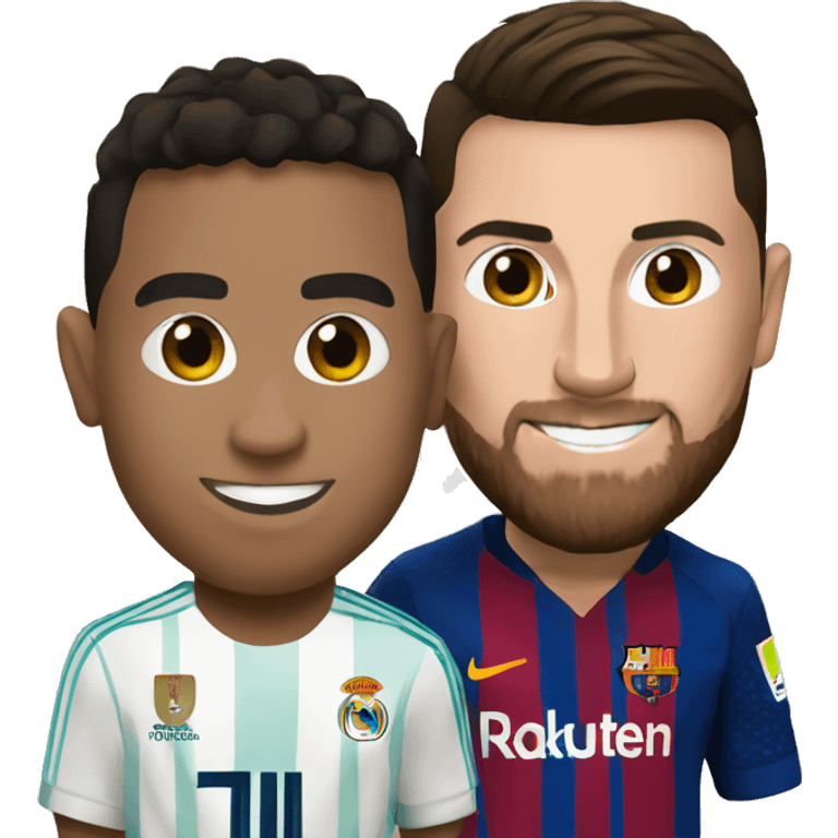 Ronaldo with Messi emoji