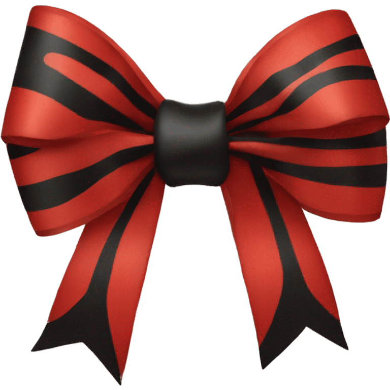 Red and black cheer bow emoji