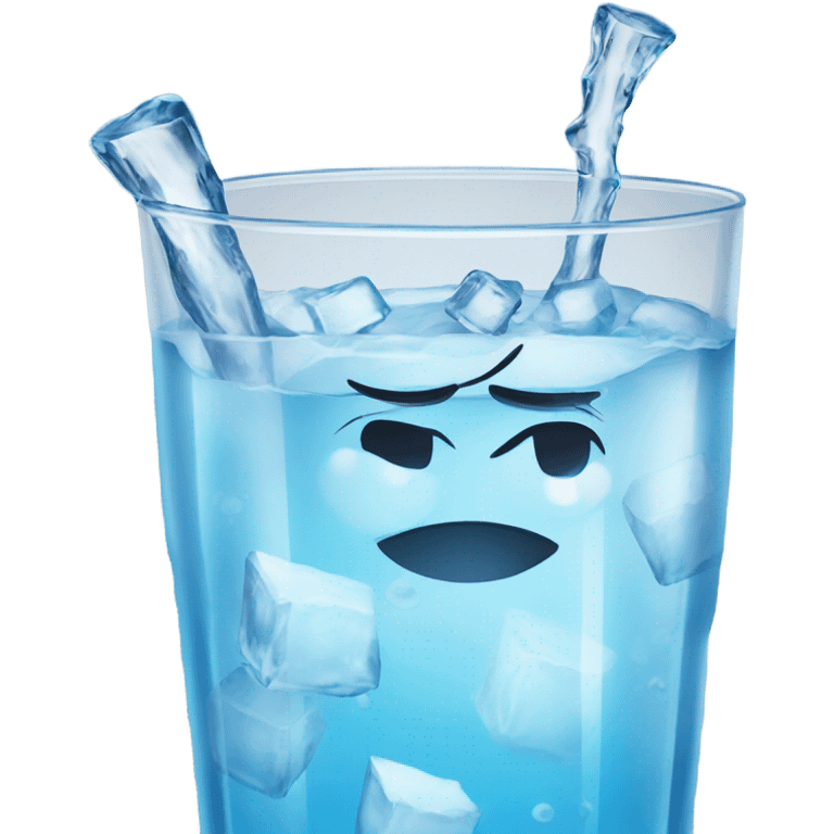 Glass of ice cold water  emoji