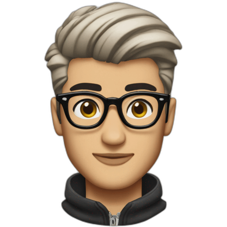 zayn malik confidently sporting a stylish pair of spectacles emoji