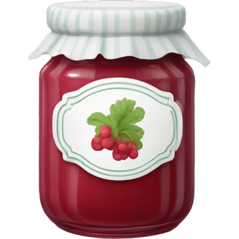 Jar of rhubarb jam  emoji