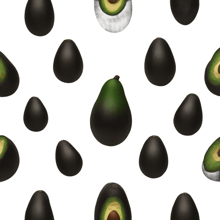 Black avocado emoji