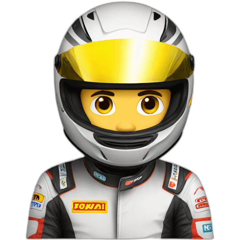 F1 driver in helmet emoji