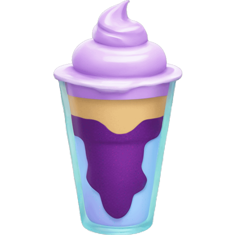 Colourful ube parfait emoji