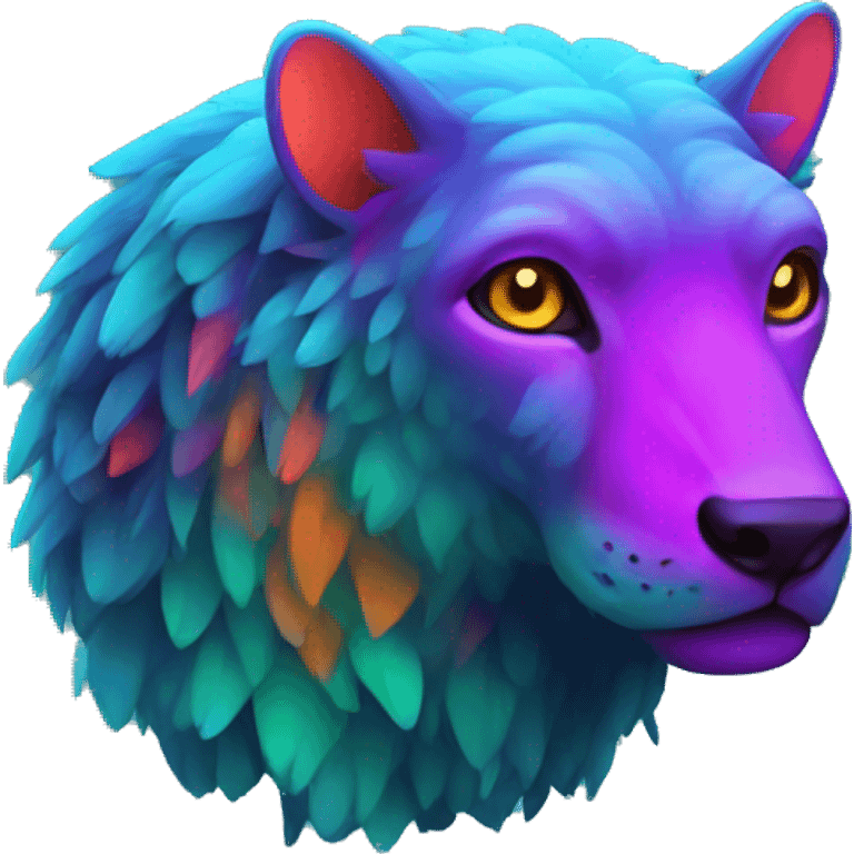 Neon colored animal  emoji