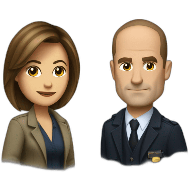 Detective Olivia Benson and Detective Elliot Stabler Season 10 emoji