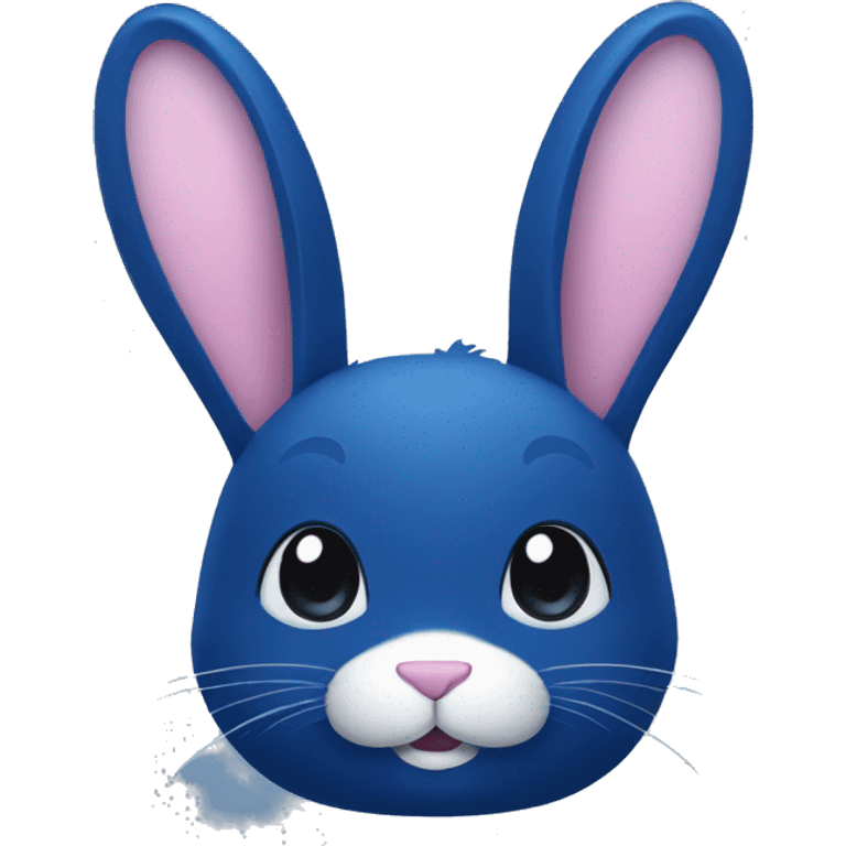 Navy blue Bunny Face emoji