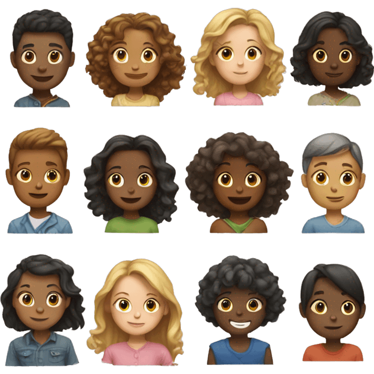 SEVEN  GIRLS AND TWO BOYS emoji