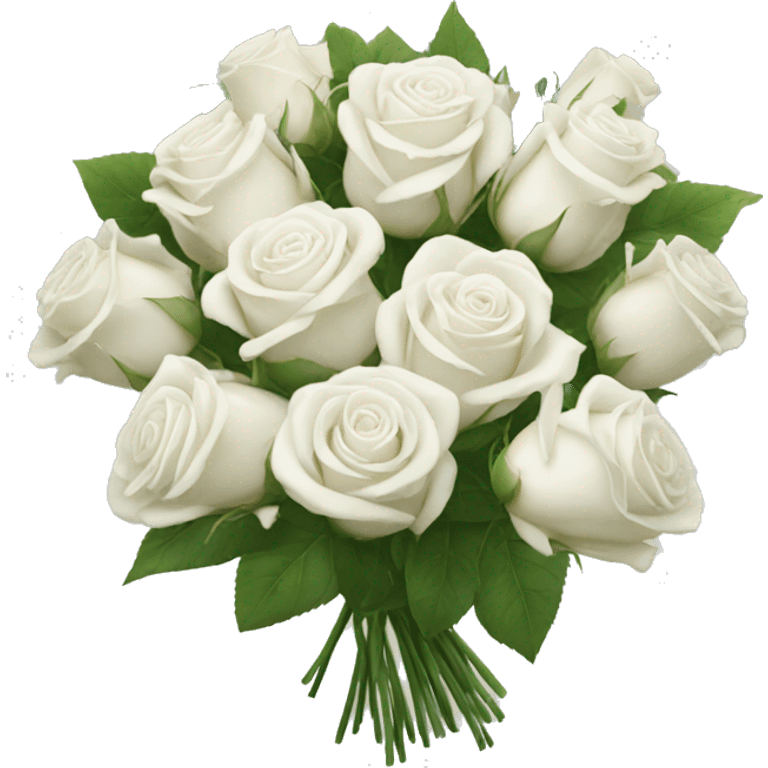 bouquet of white roses emoji