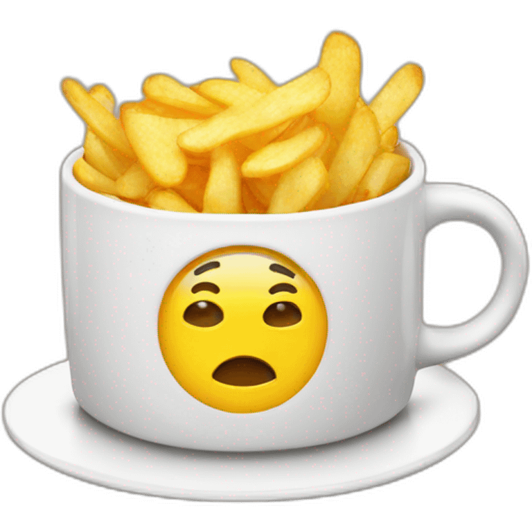 Chips in mug emoji