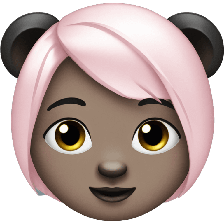 Panda girly with blush emoji