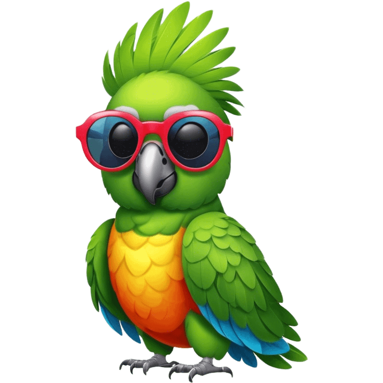 Parrot with cool sunglasses emoji