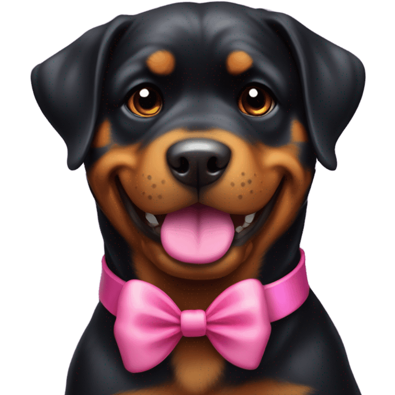 Girly Rottweiler emoji