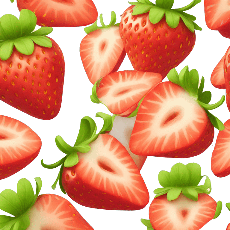 sliced strawberry emoji