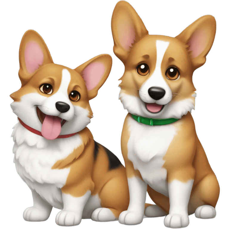 corgi and cat emoji