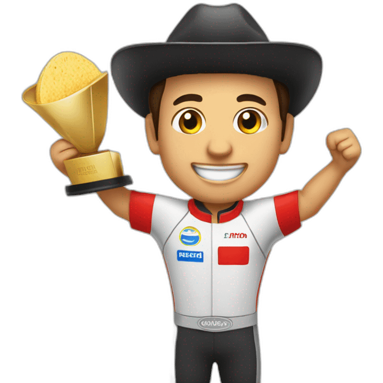 checo perez winning tortilla trophy emoji