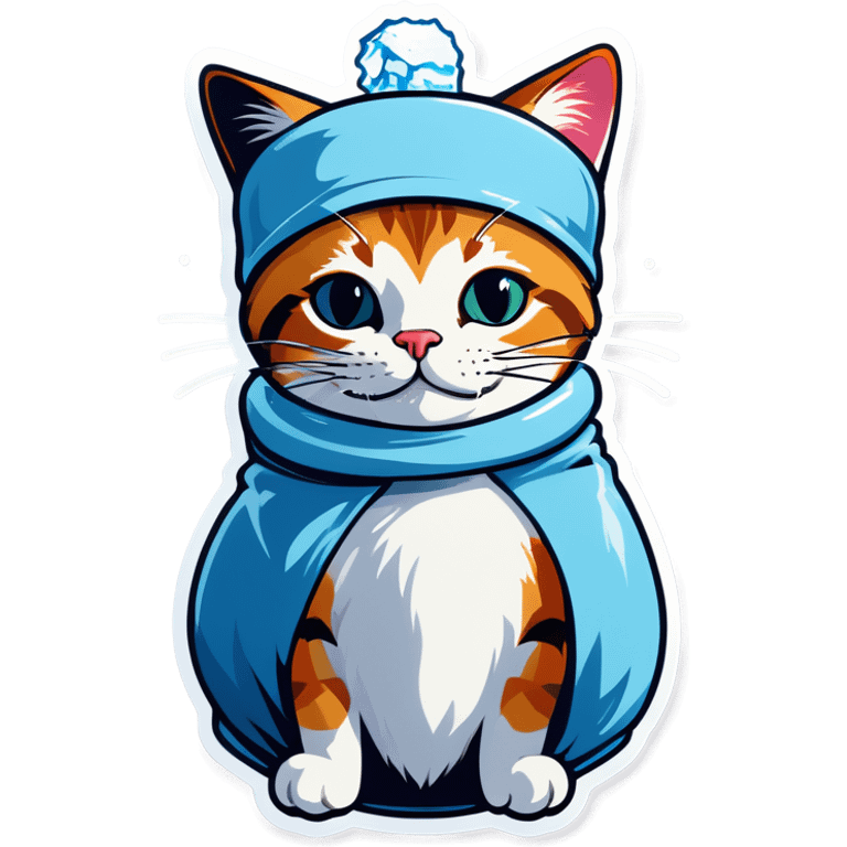 Cat with ice bag on her head emoji