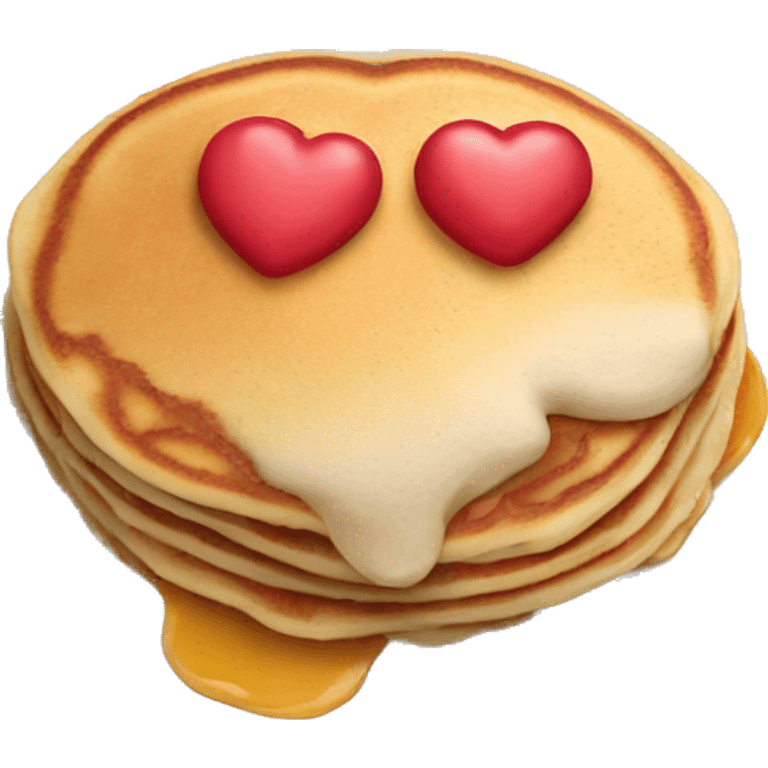 fluffy heart pancakes  emoji