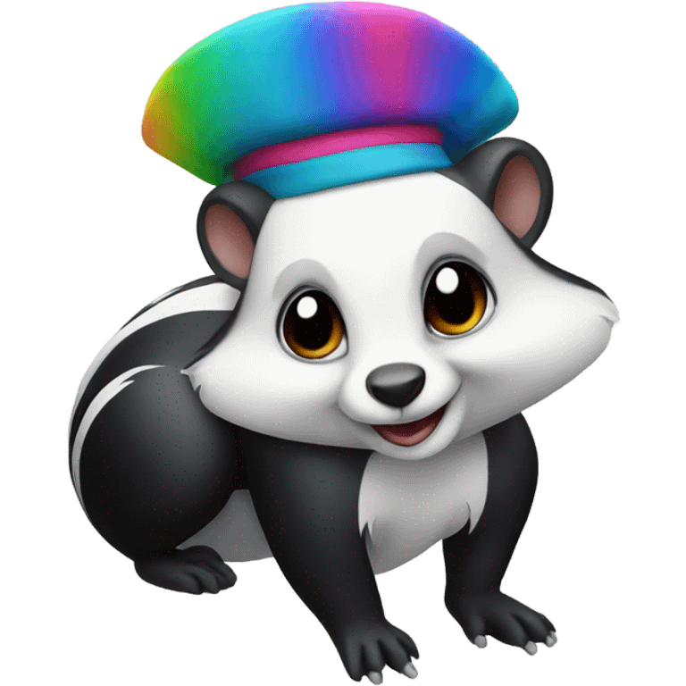 Skunk wearing a fez emoji