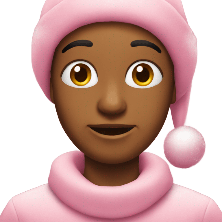 Pink Christmas emoji