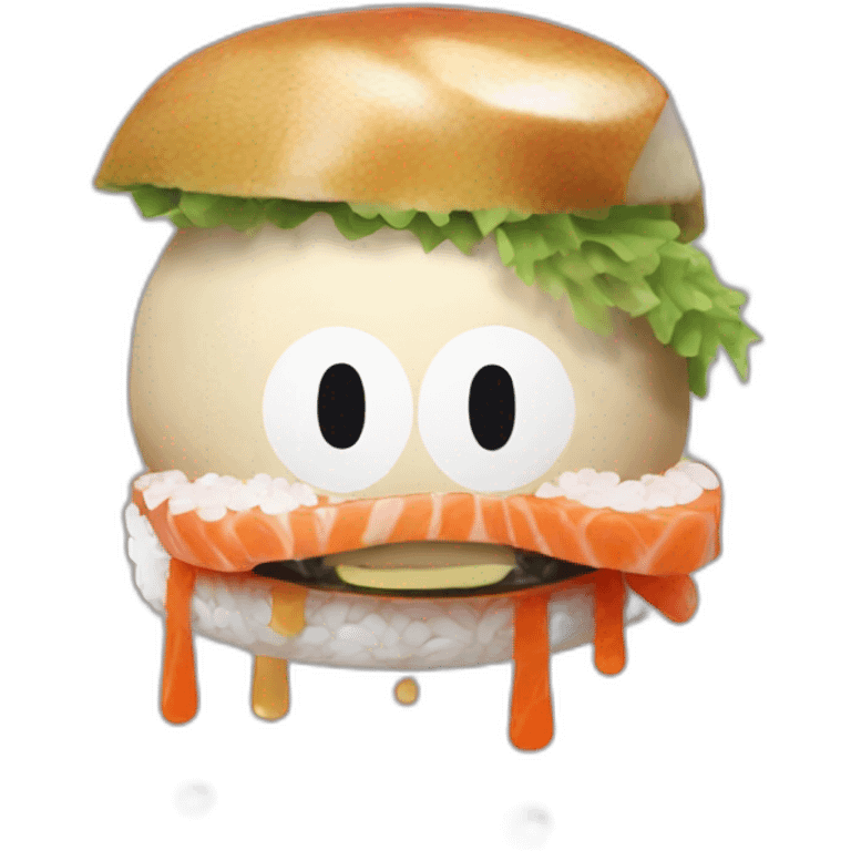 Luffy mange des sushi emoji