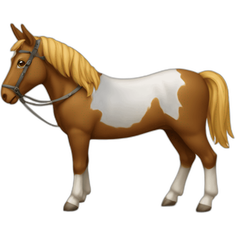 cheval sur un lapin emoji