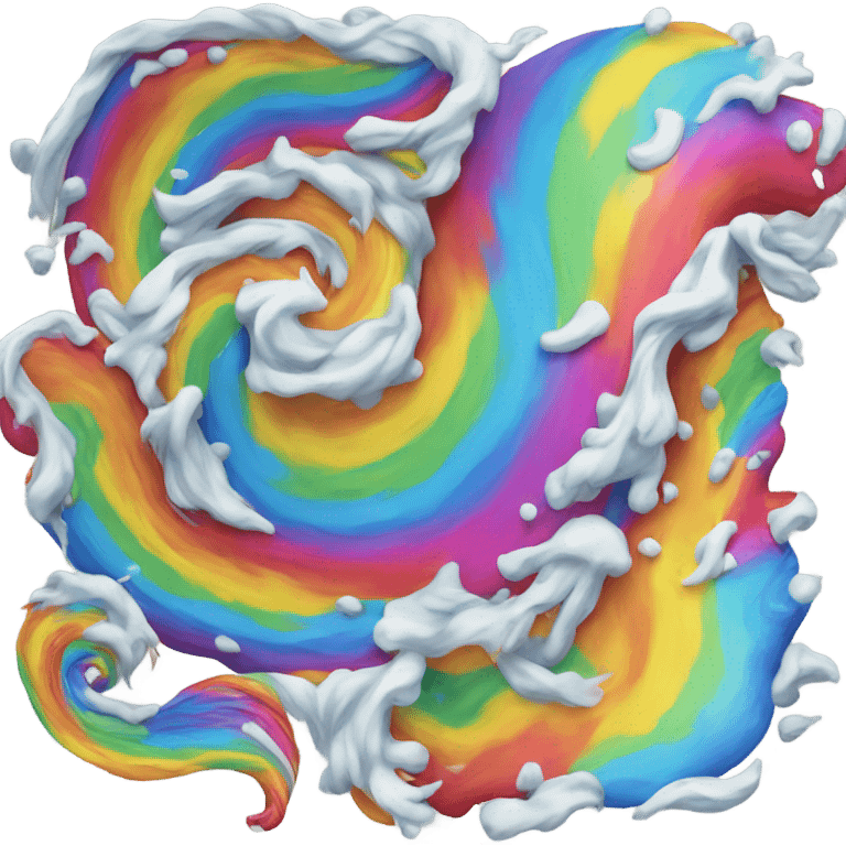 A rainbow yeti poop swirl emoji emoji