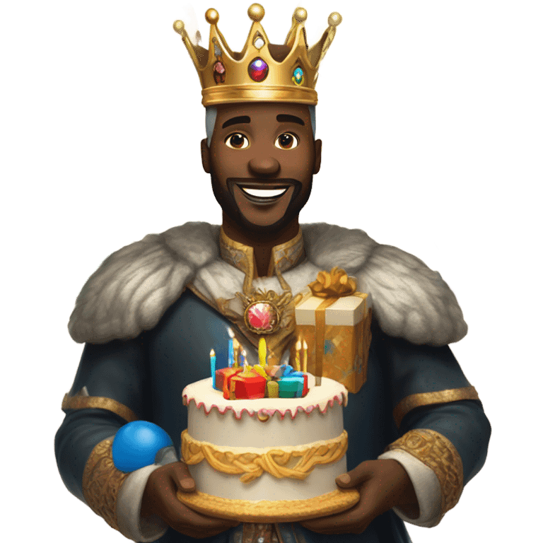 Happy birthday black king emoji