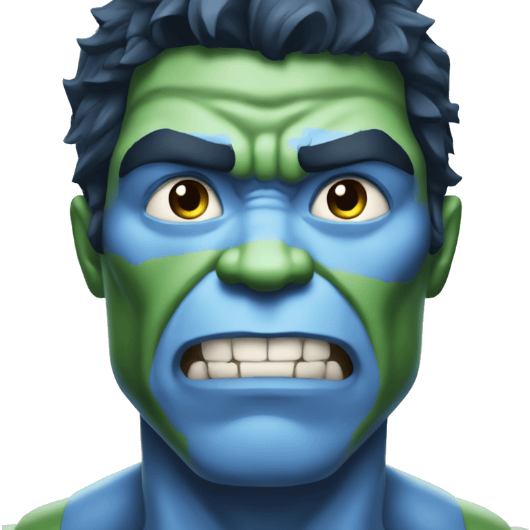 The hulk with sky blue skin emoji