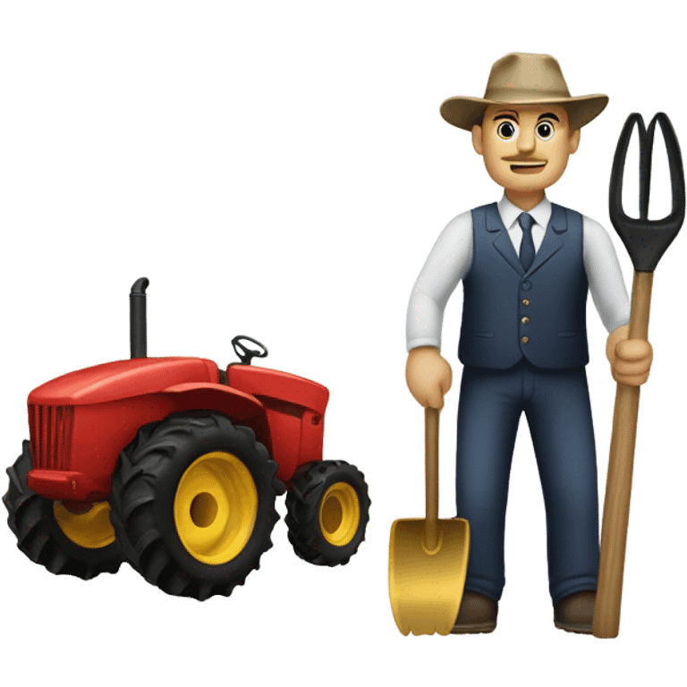 farmer withsuit emoji