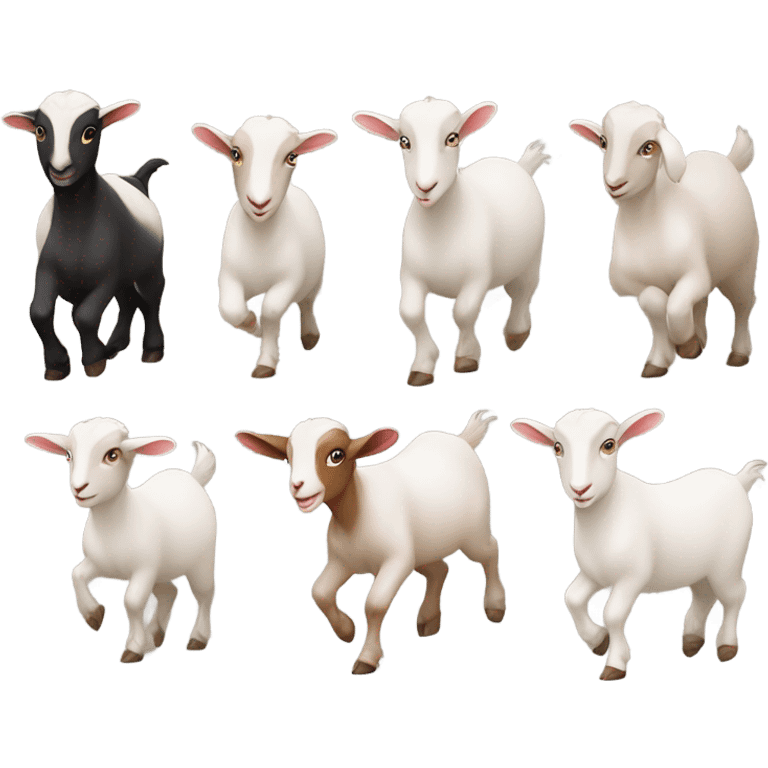 Goat line dancing emoji