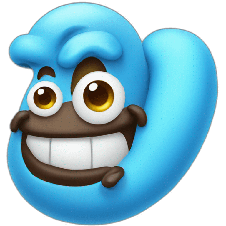 blue poop emoji