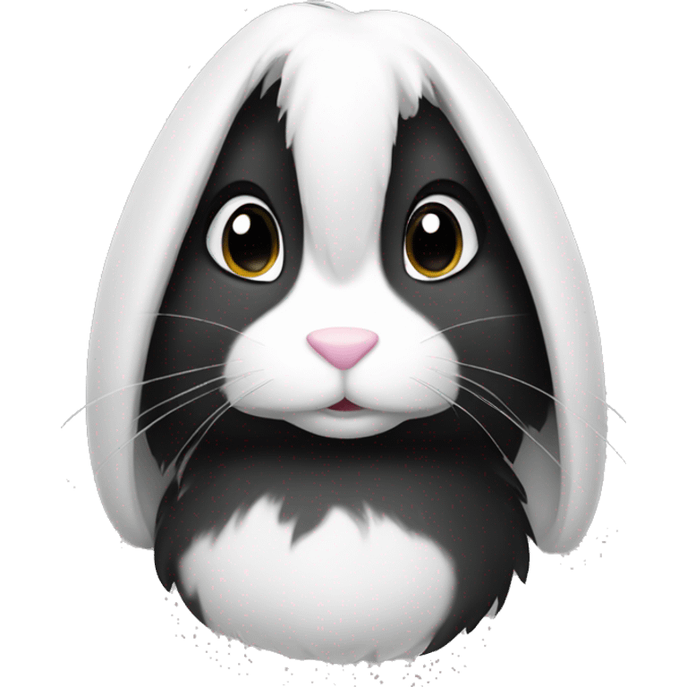 Black and white bunny emoji