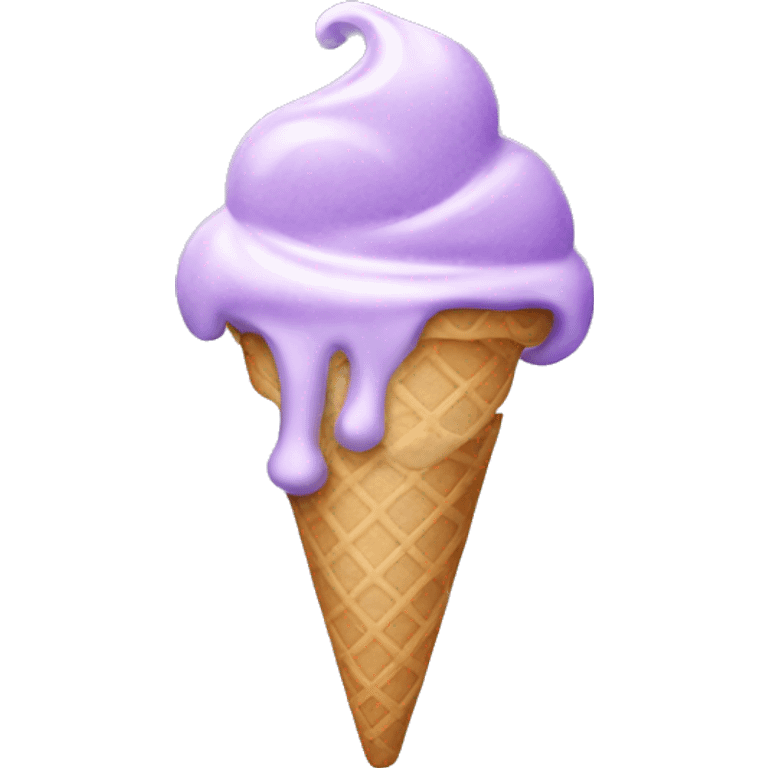 Pastel purple ice cream emoji