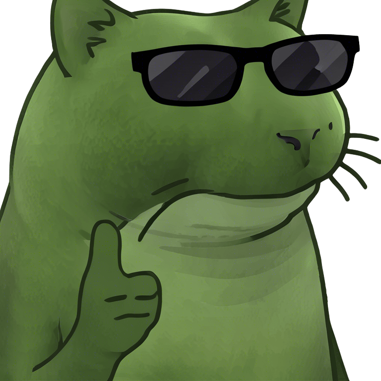 Cat with sunglasses emoji