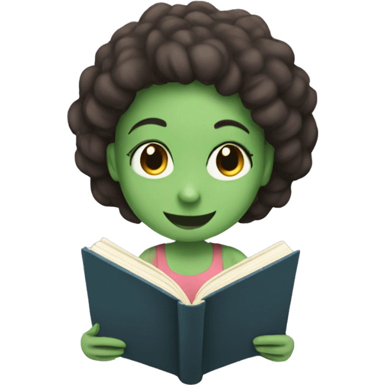 gir happily reading a book emoji