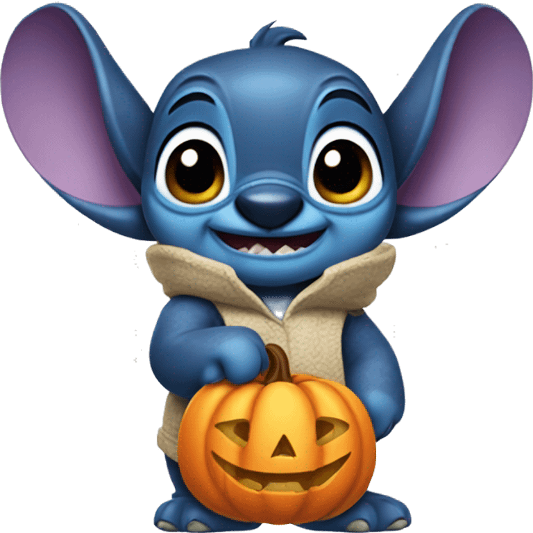 disney character stitch in a halloween costume  emoji