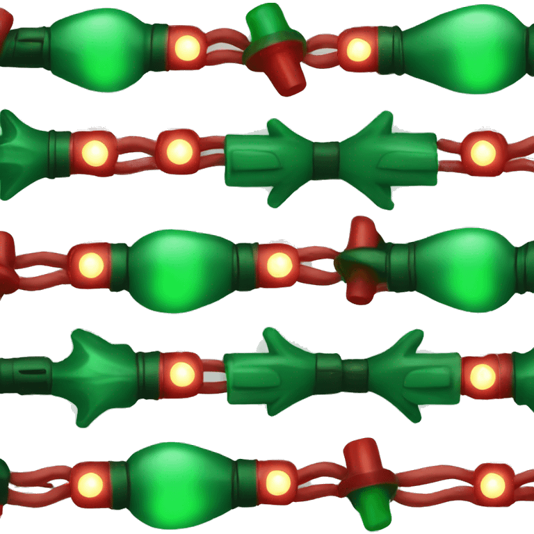 Green & Red Christmas lights emoji