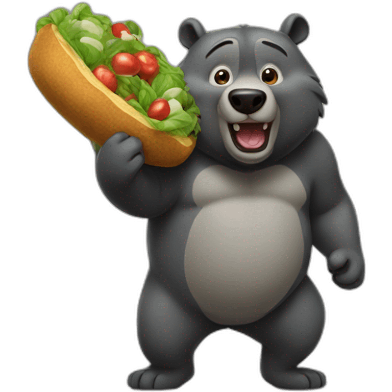 baloo eating moogli emoji