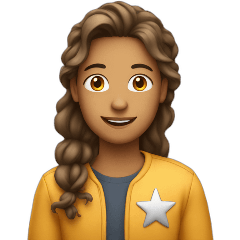 a talented person in front of a star emoji