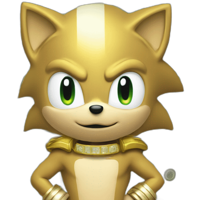 sonic with money, wearing gold watches emoji