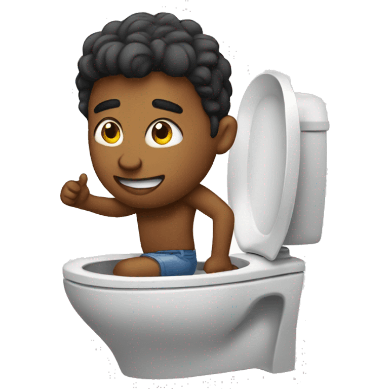 Guy coming out of toilet emoji