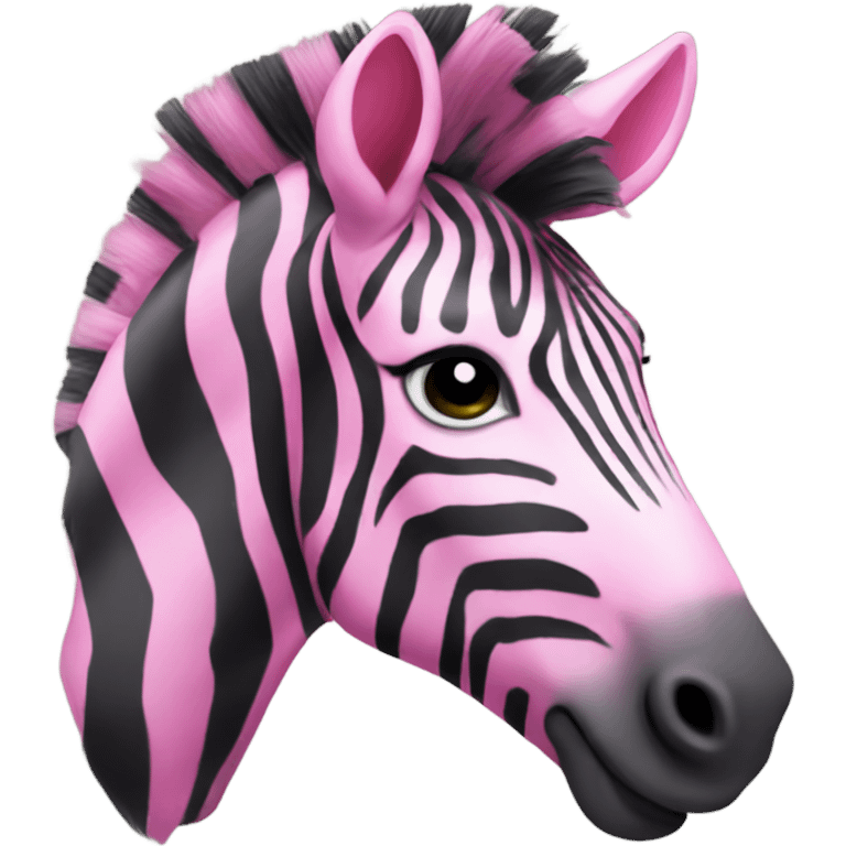 Pink zebra emoji